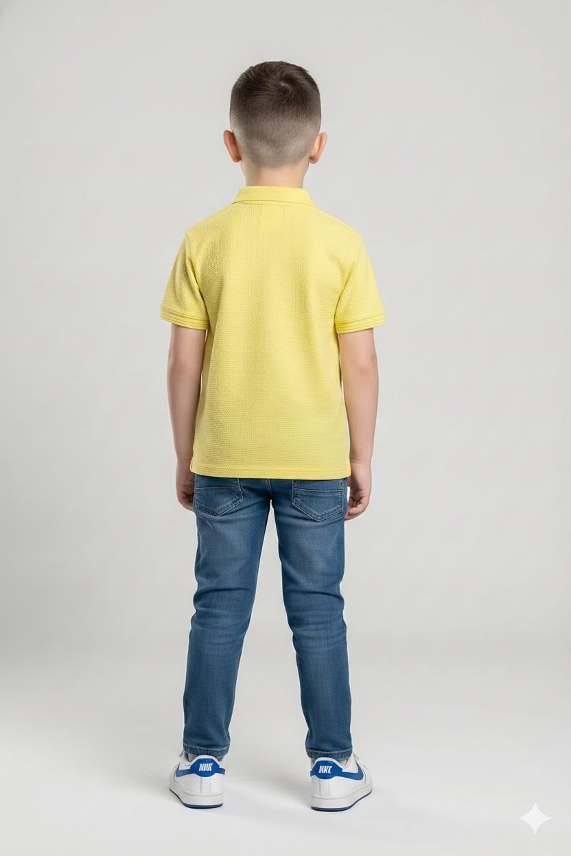 Boys Lime Light Polo Collar T-shirt