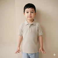 Boy Pristine Solid Polo Neck T-Shirt