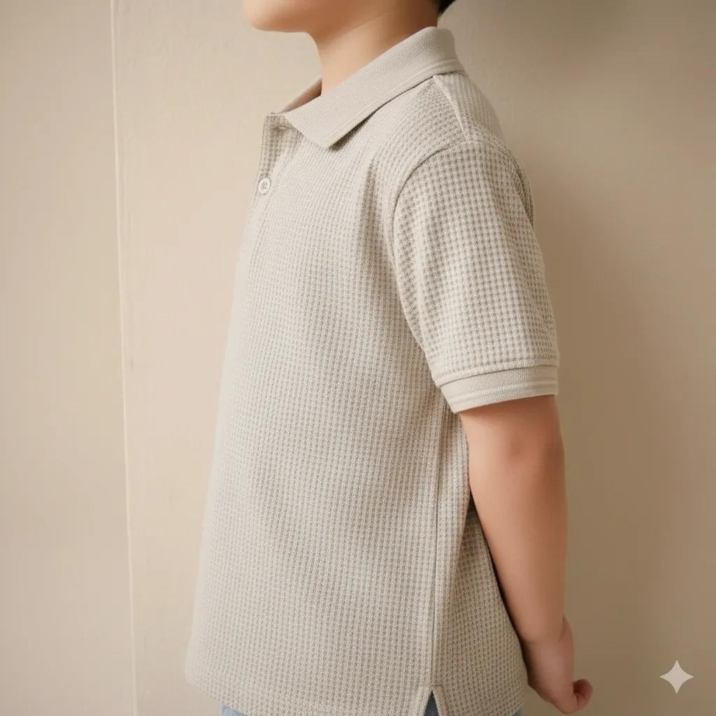 Boy Pristine Solid Polo Neck T-Shirt