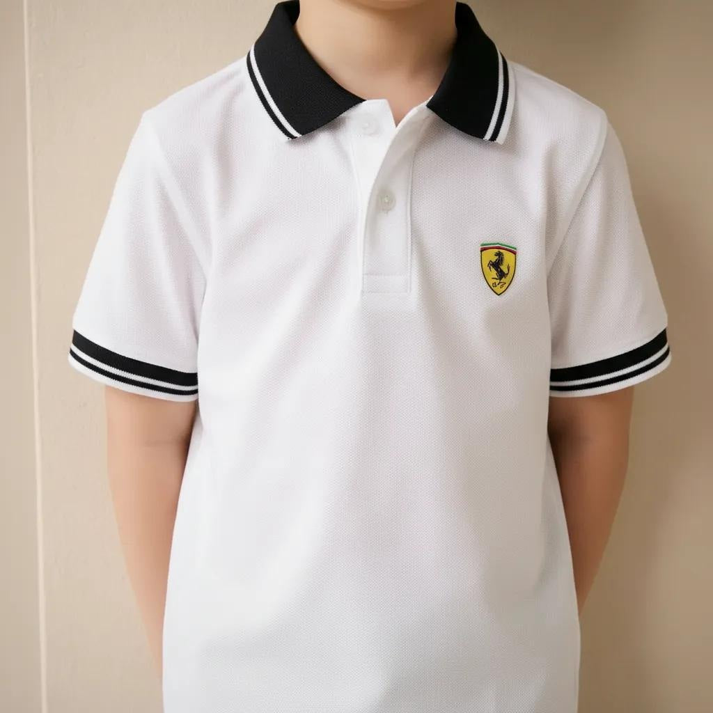 Boy Solid Polo Neck T-Shirt