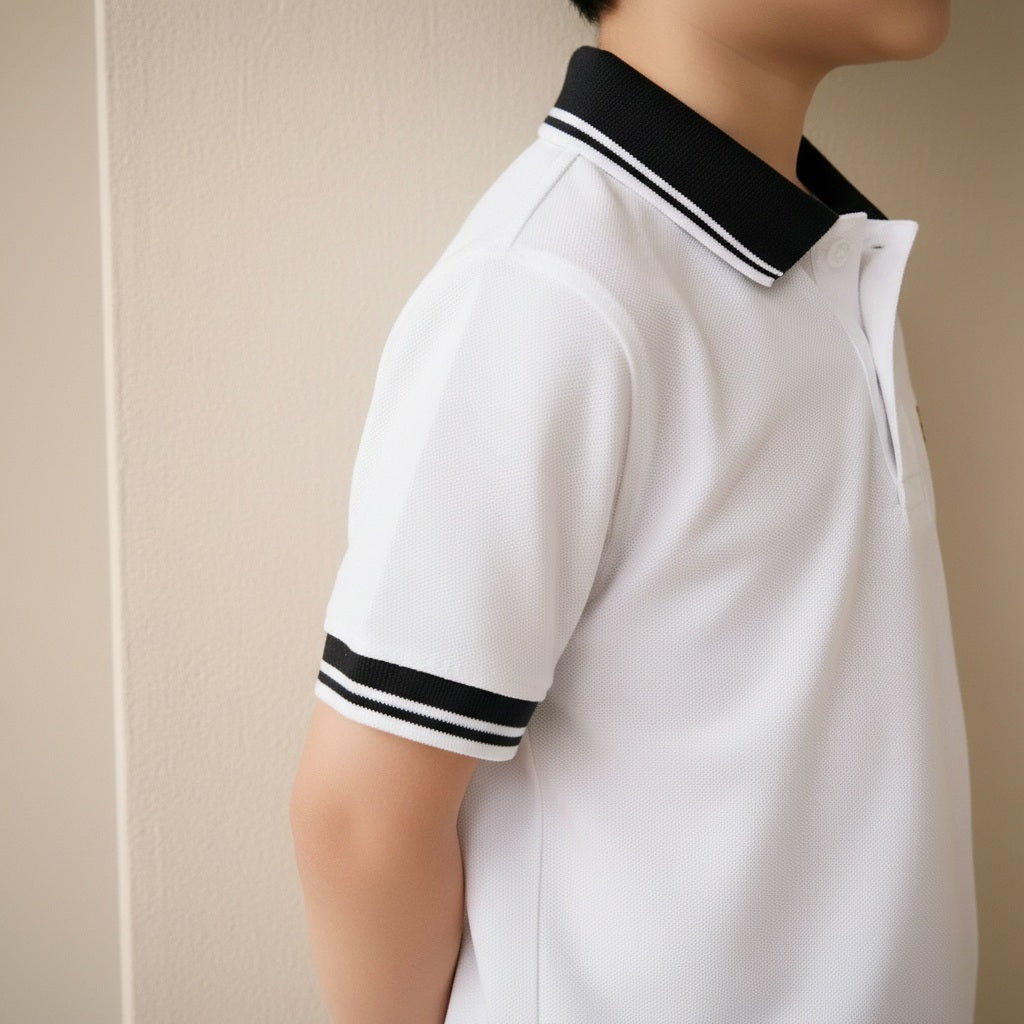 Boy Solid Polo Neck T-Shirt