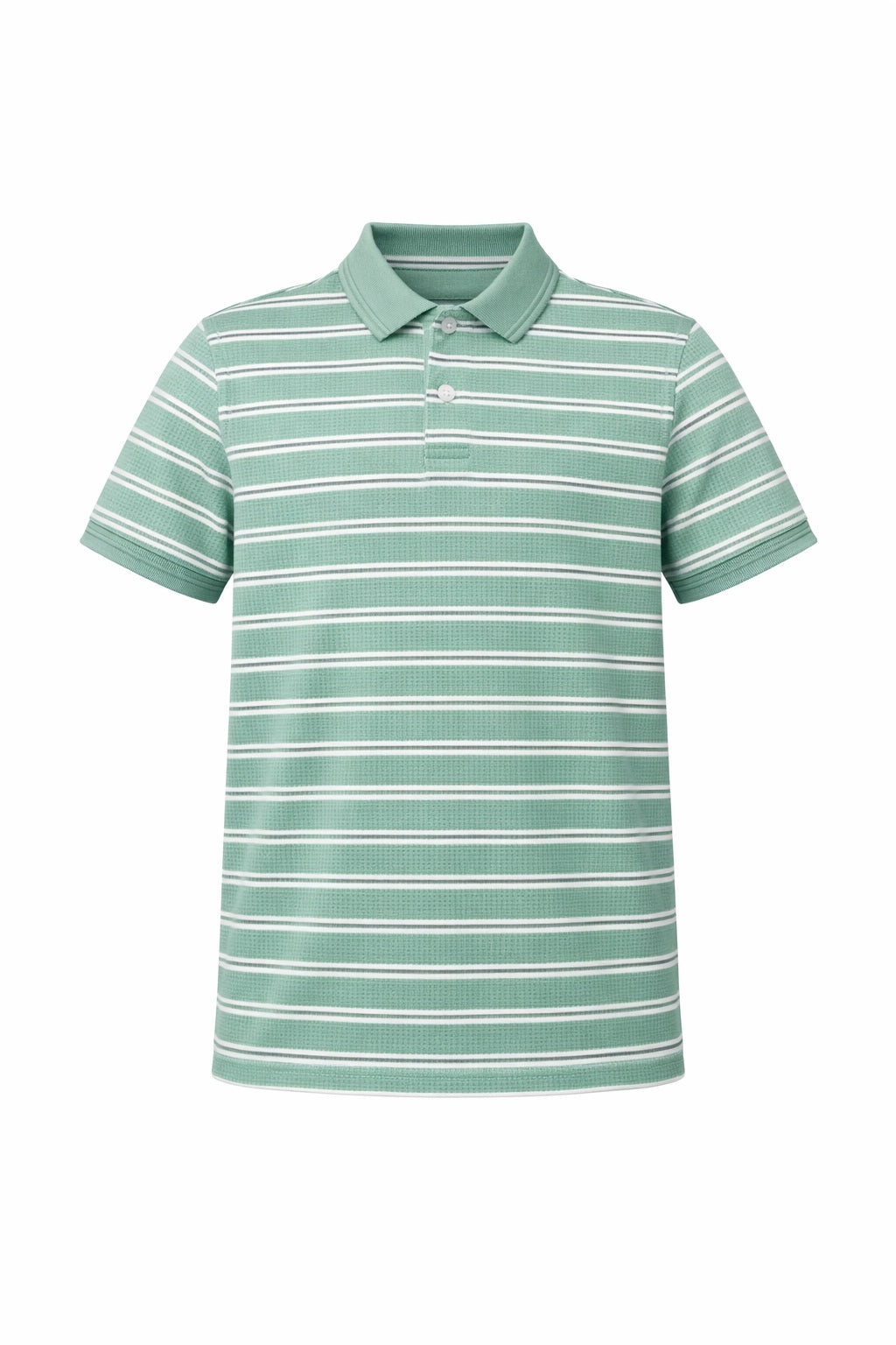 Boys Mist Striped Polo Collar T-shirt