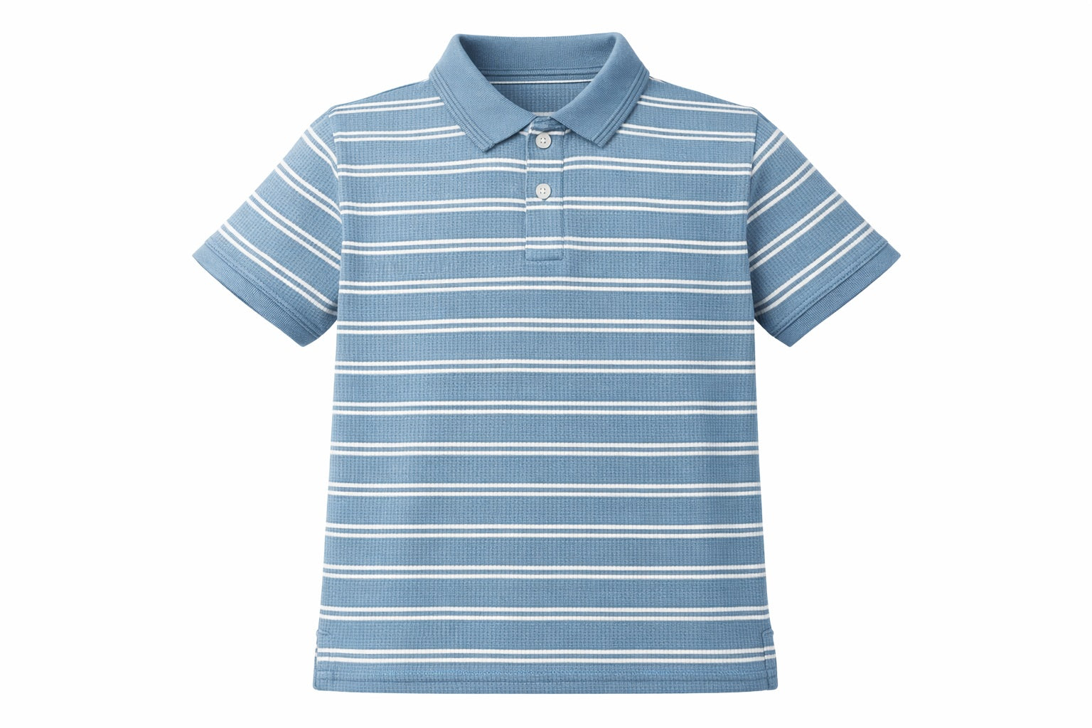 Boys Oxford Blue Striped Polo Collar T-shirt