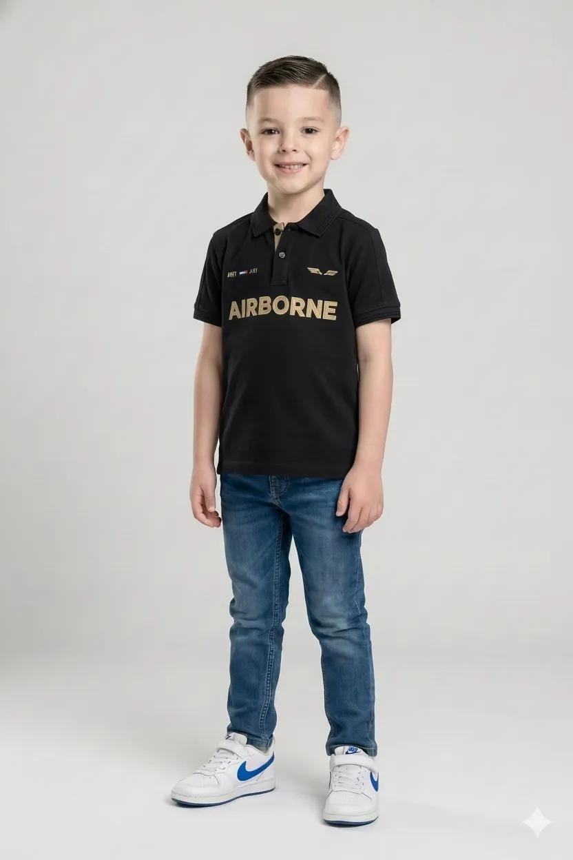 Boys Chest Polo Collar T-shirt