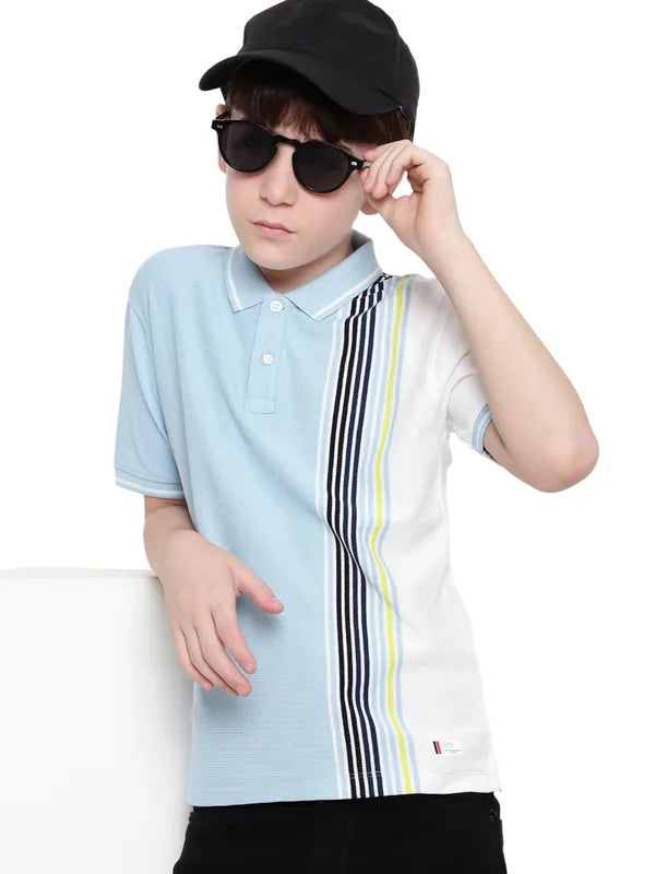 Octave Boys Colourblocked Polo Collar T-Shirt