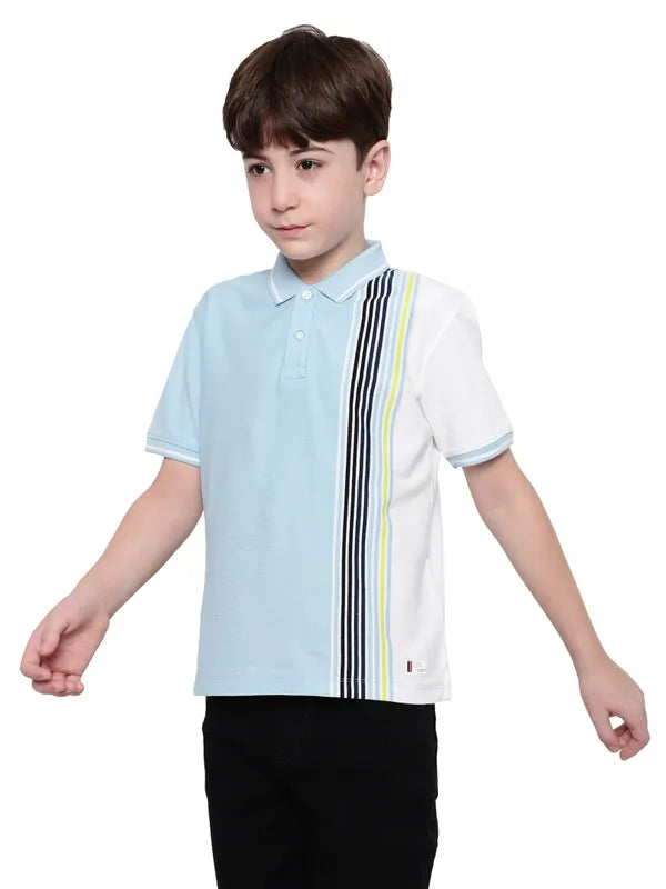 Octave Boys Colourblocked Polo Collar T-Shirt