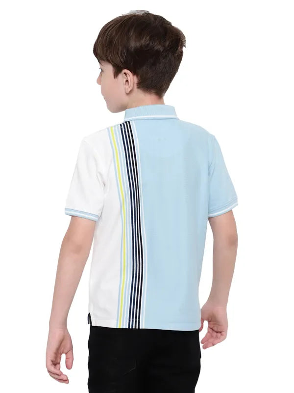 Octave Boys Colourblocked Polo Collar T-Shirt