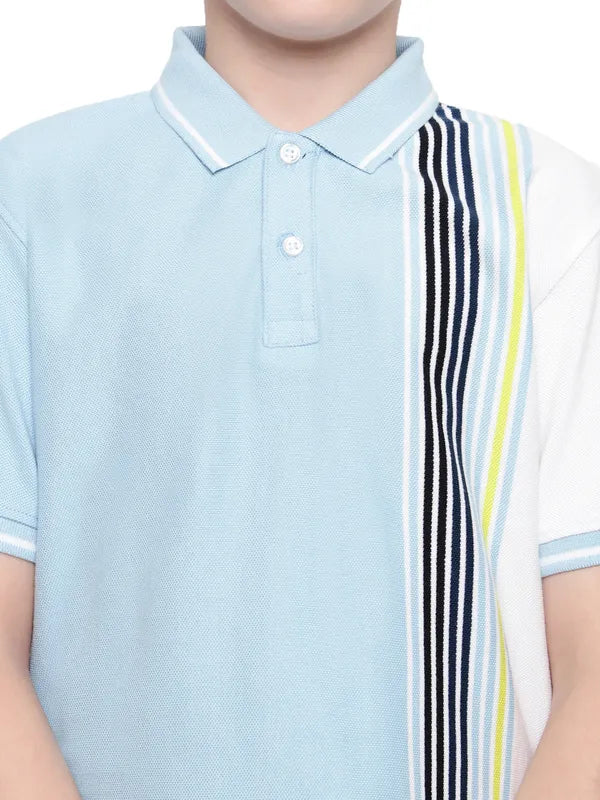 Octave Boys Colourblocked Polo Collar T-Shirt