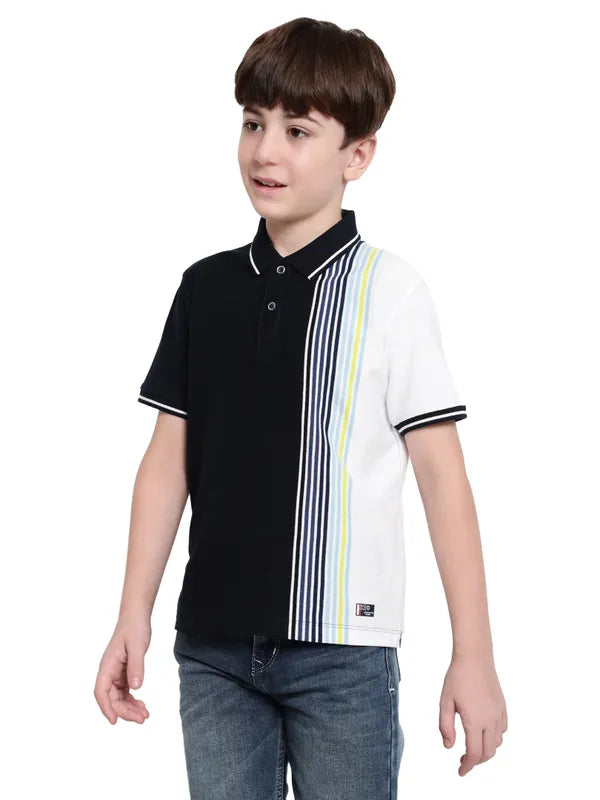 Octave Boys Polo Collar Colourblocked T-Shirt