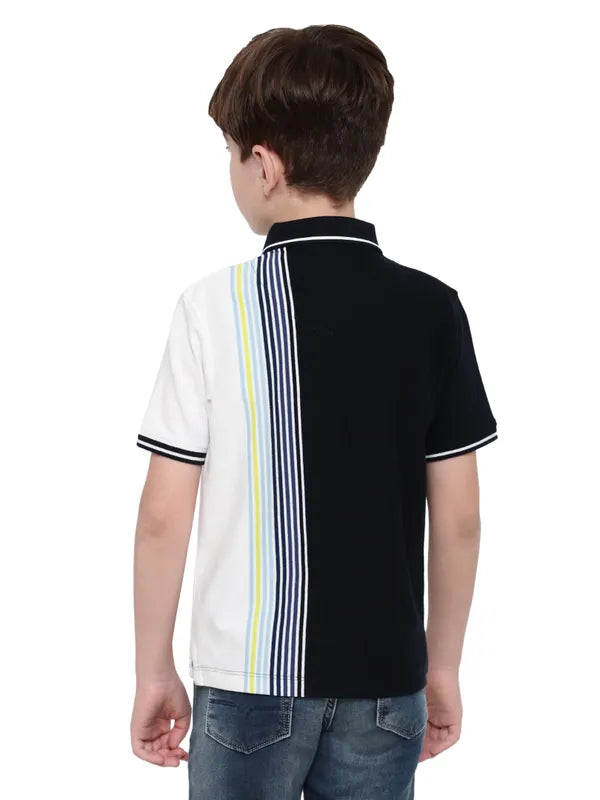 Octave Boys Polo Collar Colourblocked T-Shirt