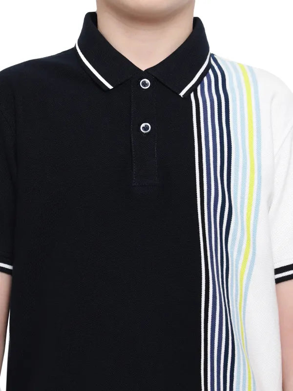 Octave Boys Polo Collar Colourblocked T-Shirt