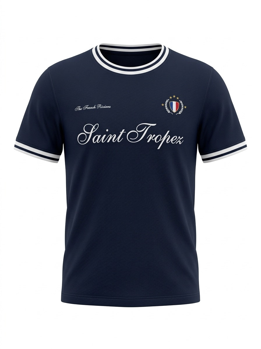 Boys Navy Typography Printed T-shirt