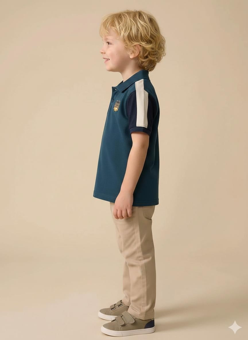 Boys Pacific Printed Polo Collar T-shirt