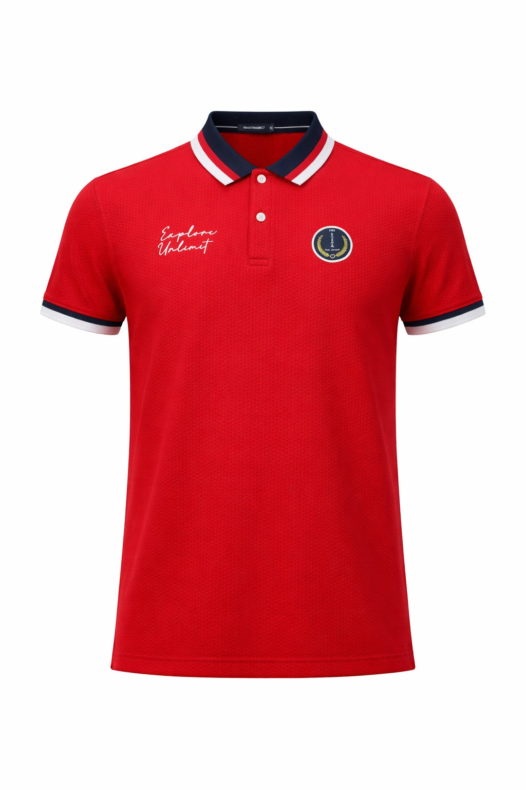 Boys Brick Printed Polo Collar T-shirt