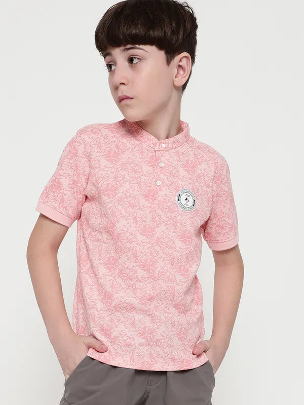 Octave Boys Floral Printed T-Shirt