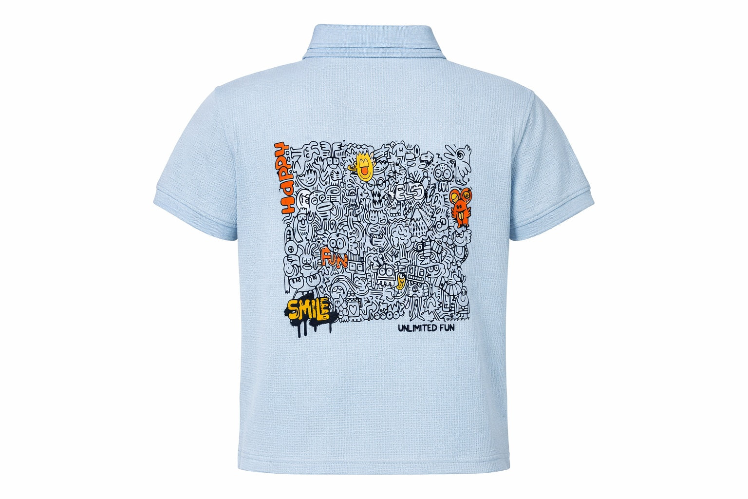 Boys Printed Polo Collar T-shirt