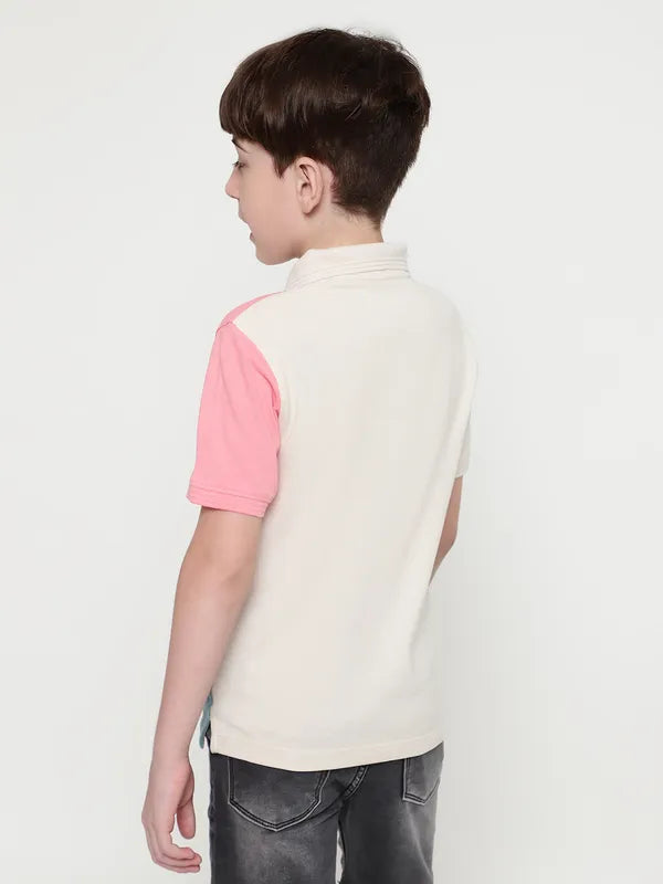 Octave Boys Colourblocked Polo Collar T-Shirt