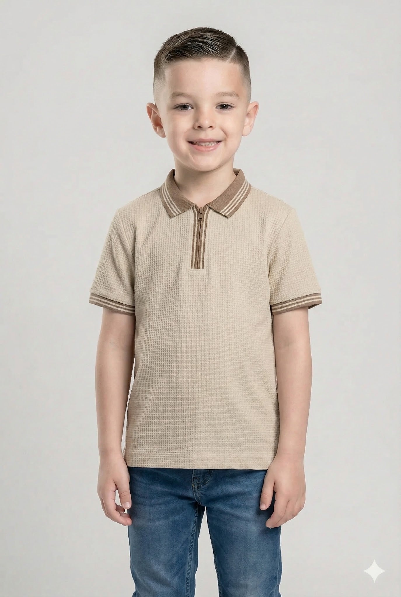 Boys Chalk Polo Collar T-shirt