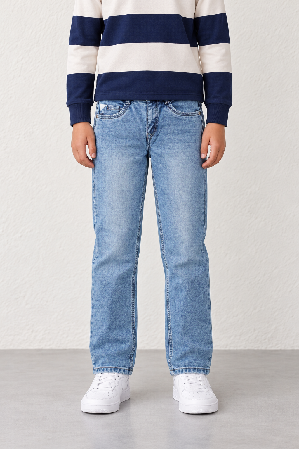 Junior Boys’ Light Blue Straight Fit Denim Jeans – Light Urban Wash