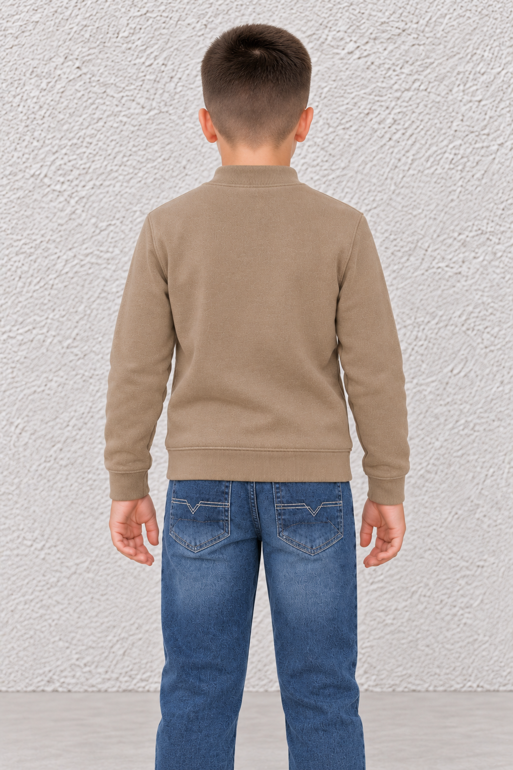Junior Boys’ Dark Blue Straight Fit Jeans – Mid-Rise Washed Denim