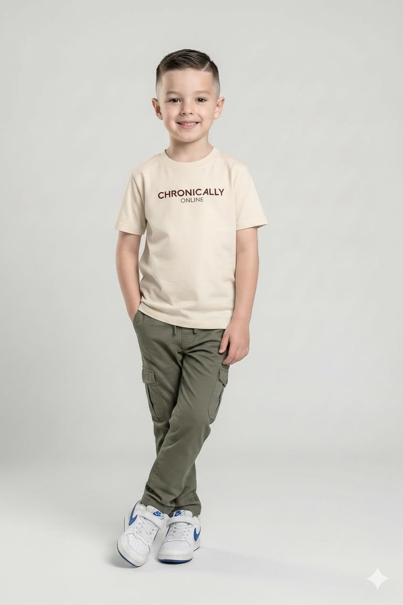 Boy Army Solid Track Pants