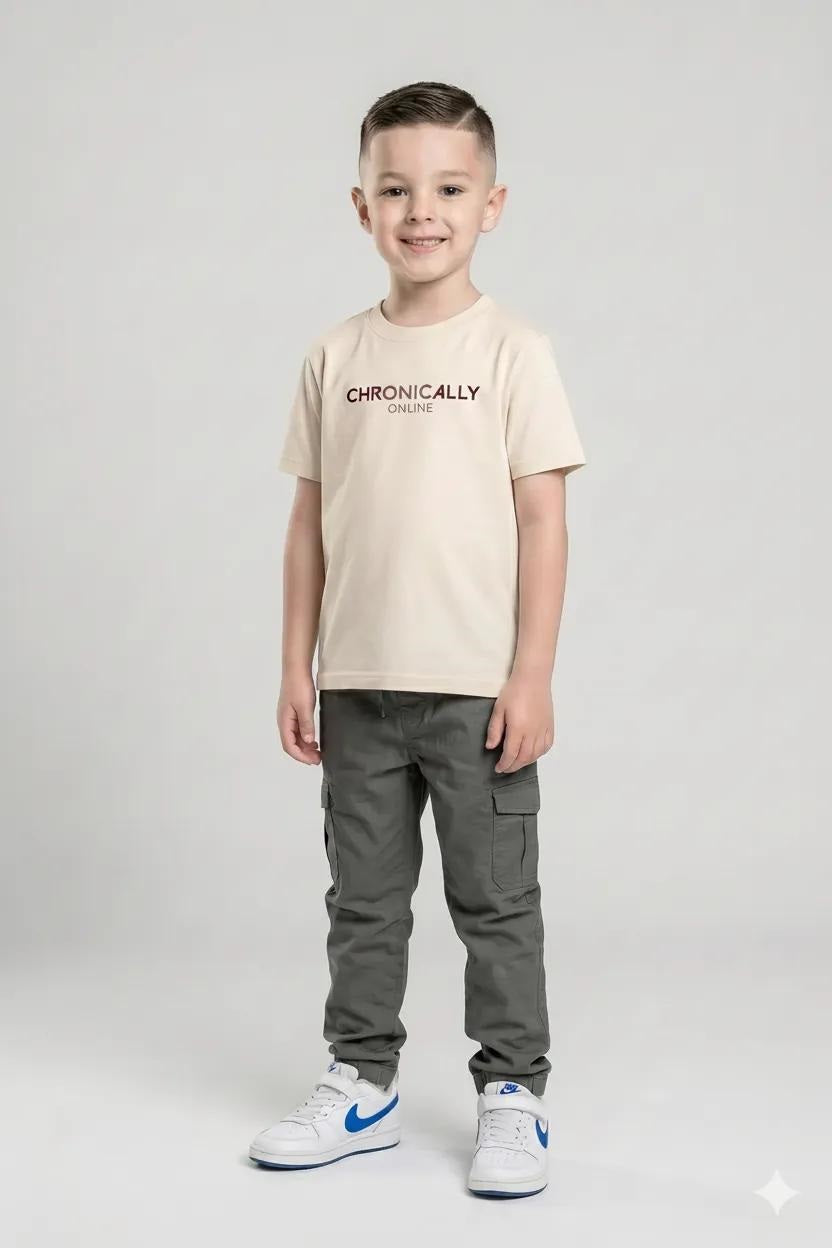 Boy Army Solid Track Pants
