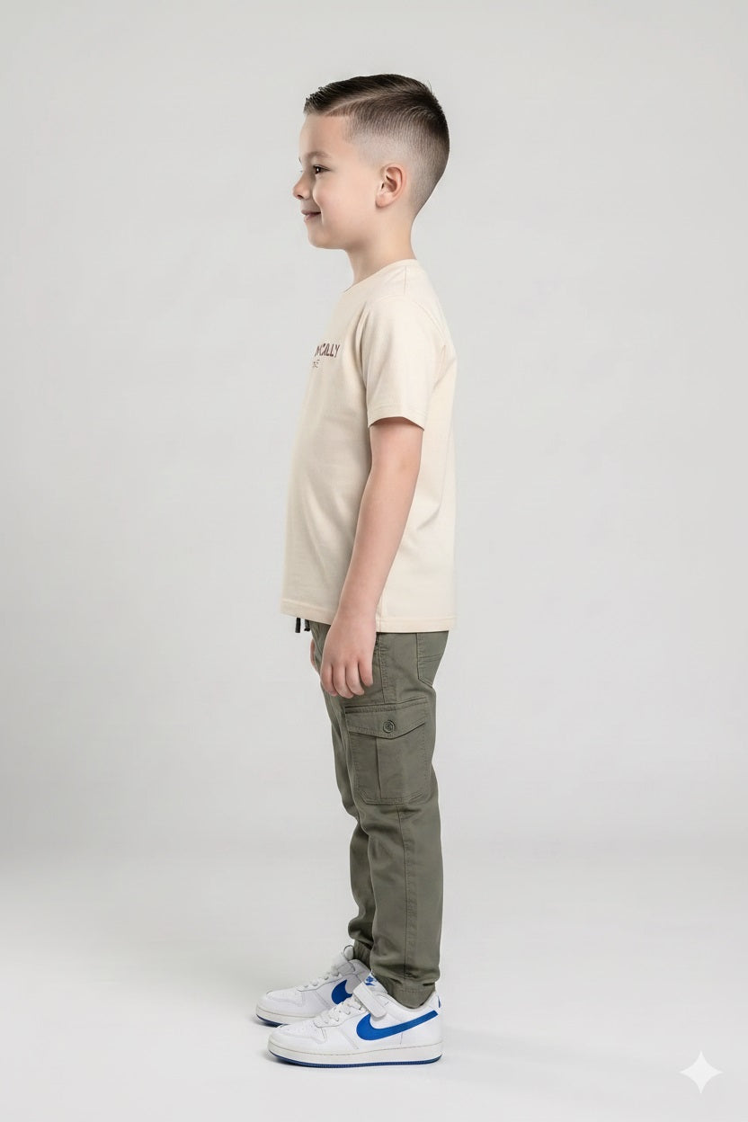 Boy Army Solid Track Pants