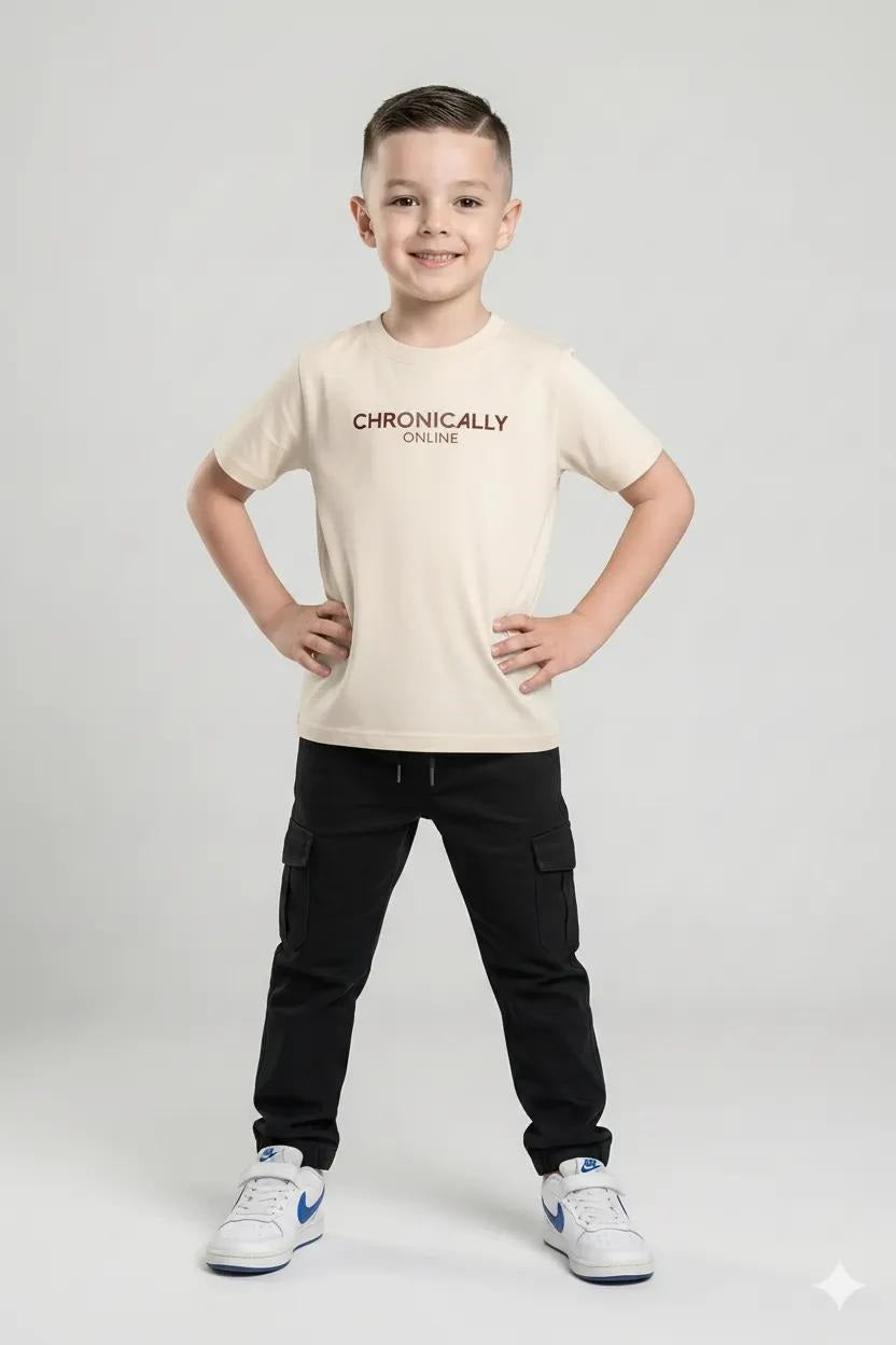 Boy Black Solid Track Pants