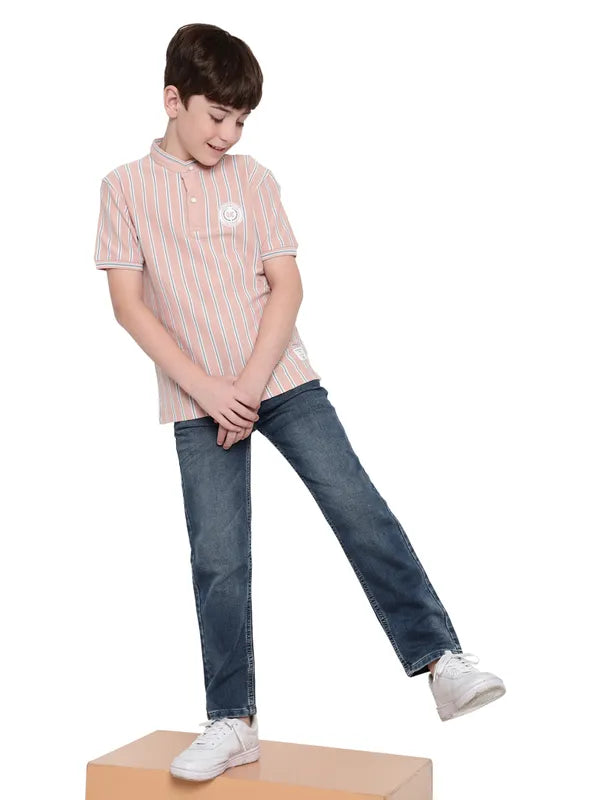 Octave Boys Mid Rise Clean Look Heavy Fade Stretchable Jeans