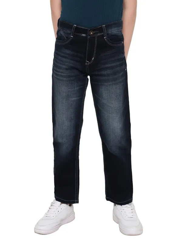 Octave Boys Mid Rise Clean Look Light Fade Stretchable Jeans