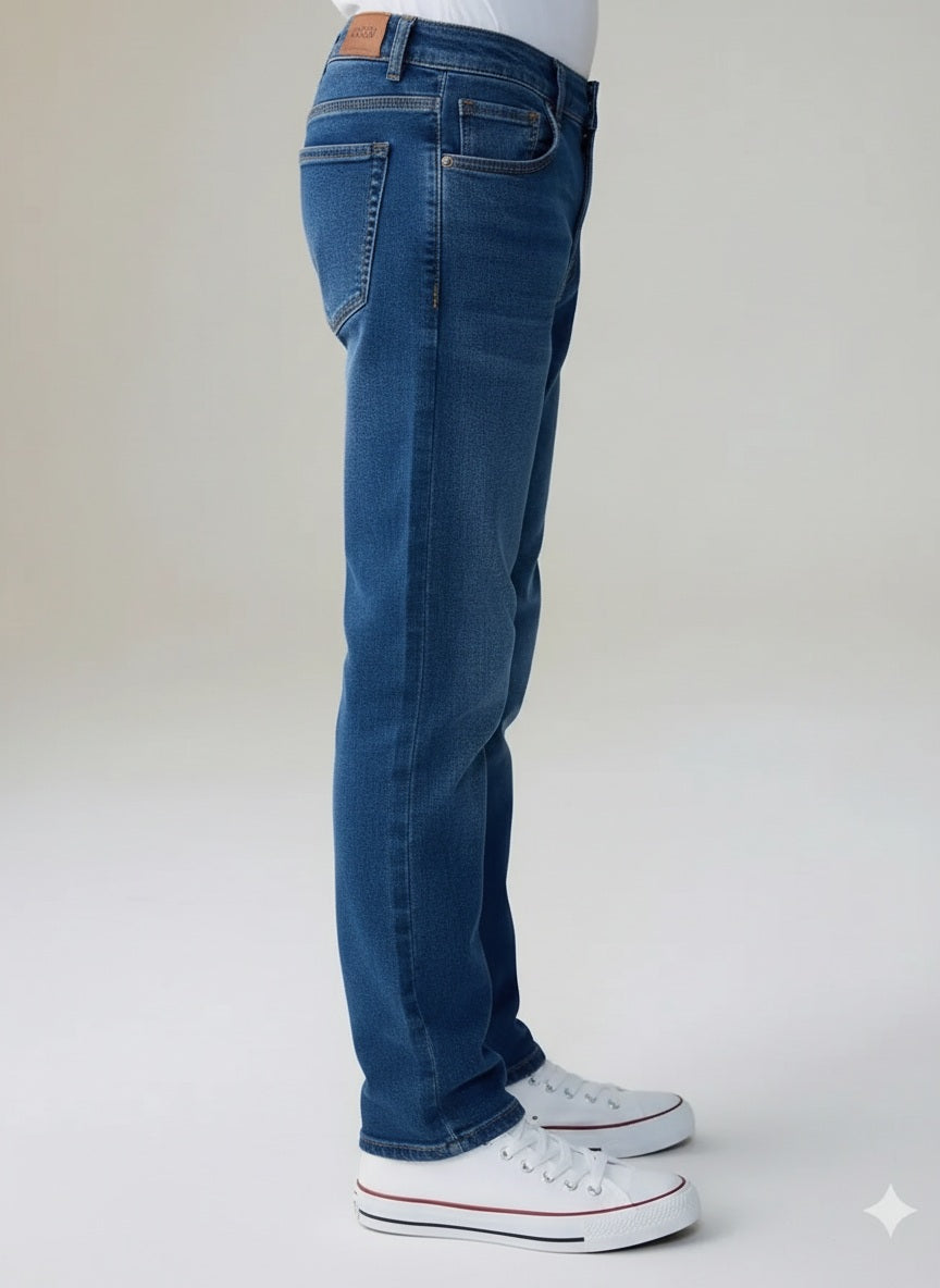 Boys Straight Fit Mid-Rise Light Fade Stretchable Jeans