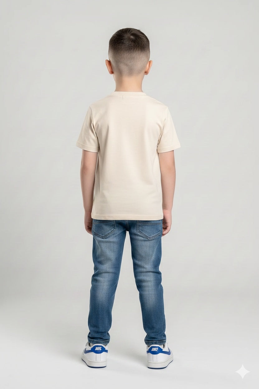 Boy Dirty Blue Solid Jeans