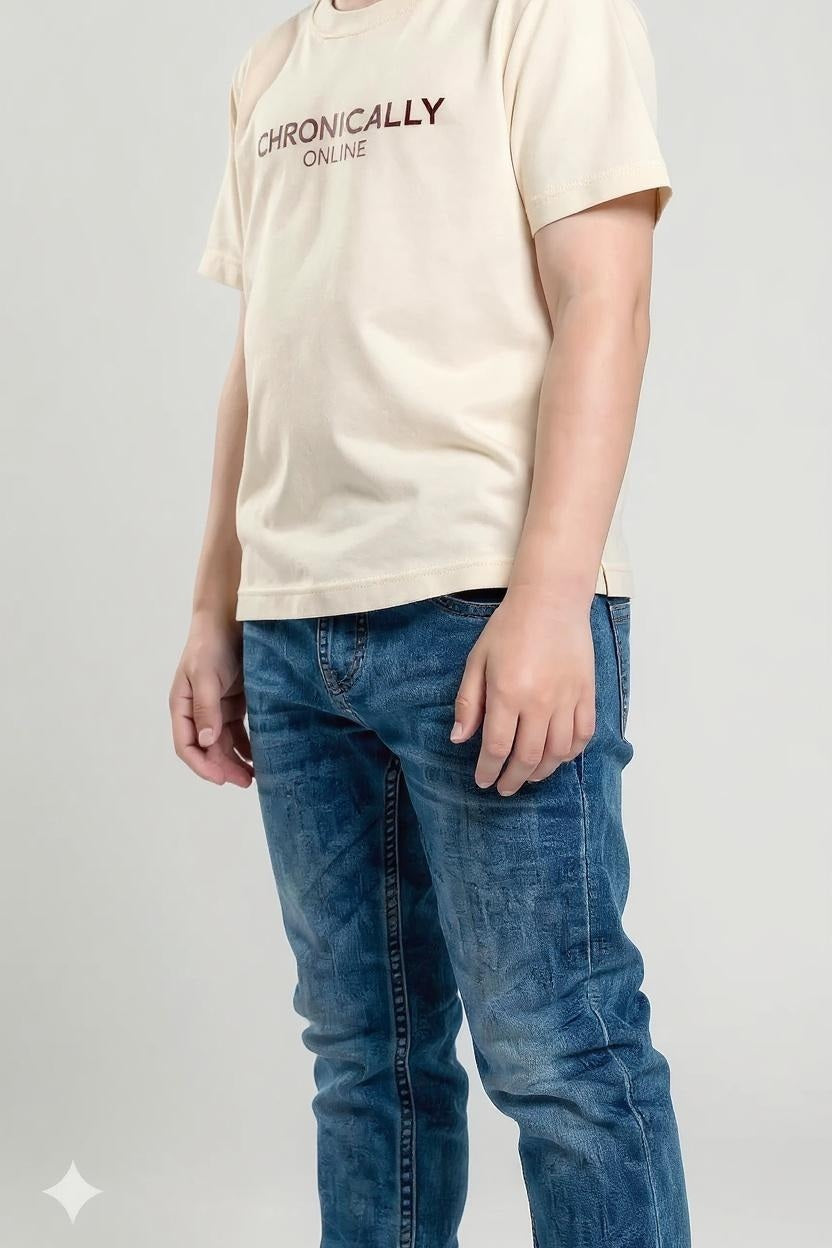 Boy Sand Solid Jeans