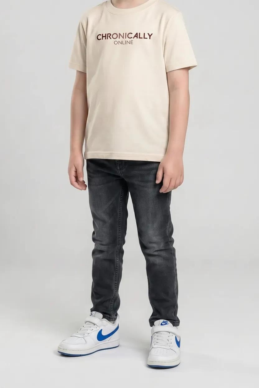 Boy Carbon Solid Jeans