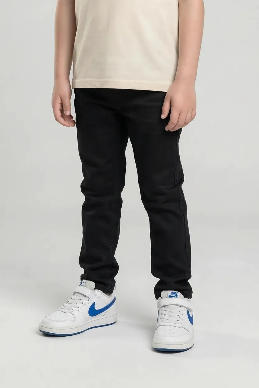 Boy Black Solid Jeans