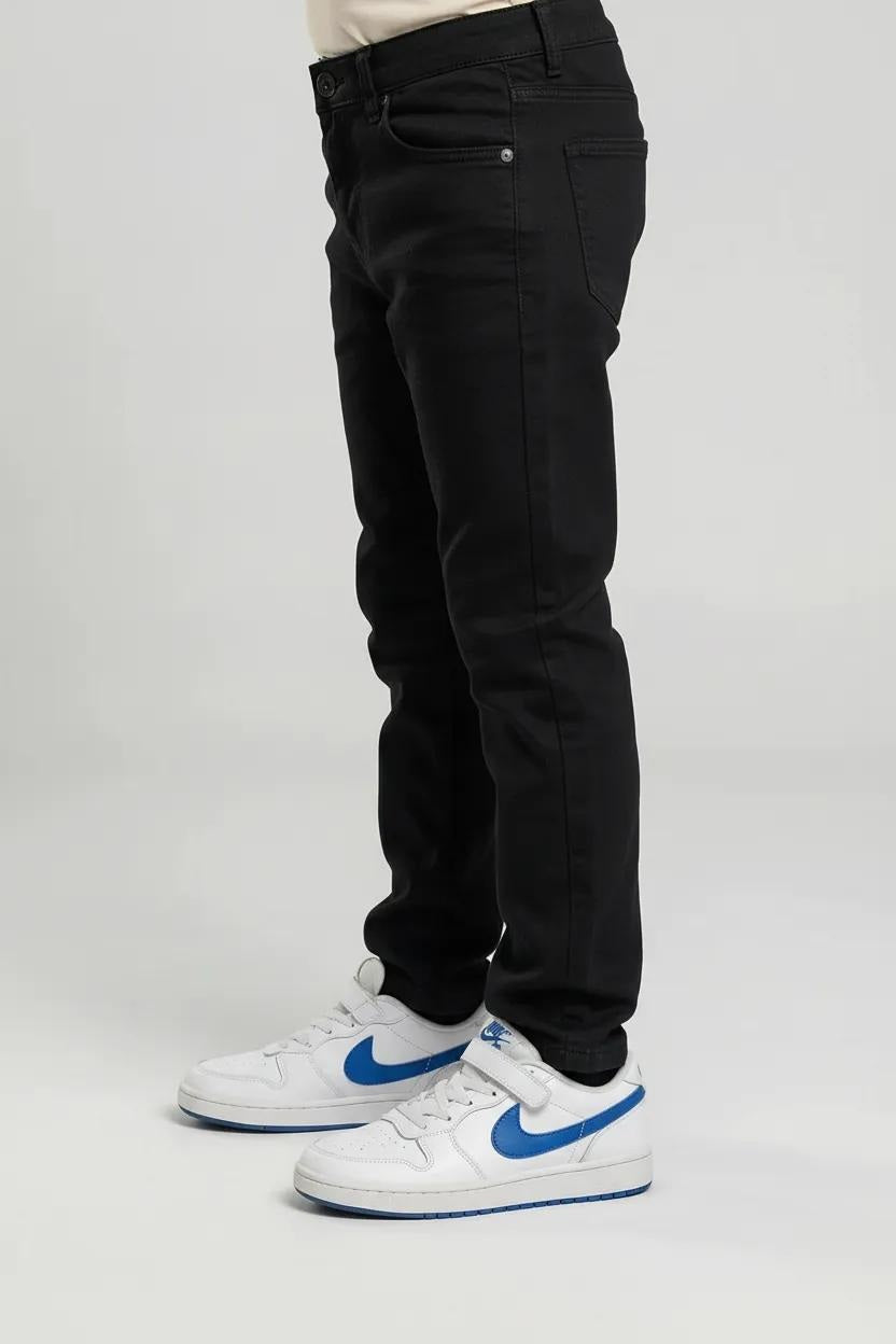 Boy Black Solid Jeans