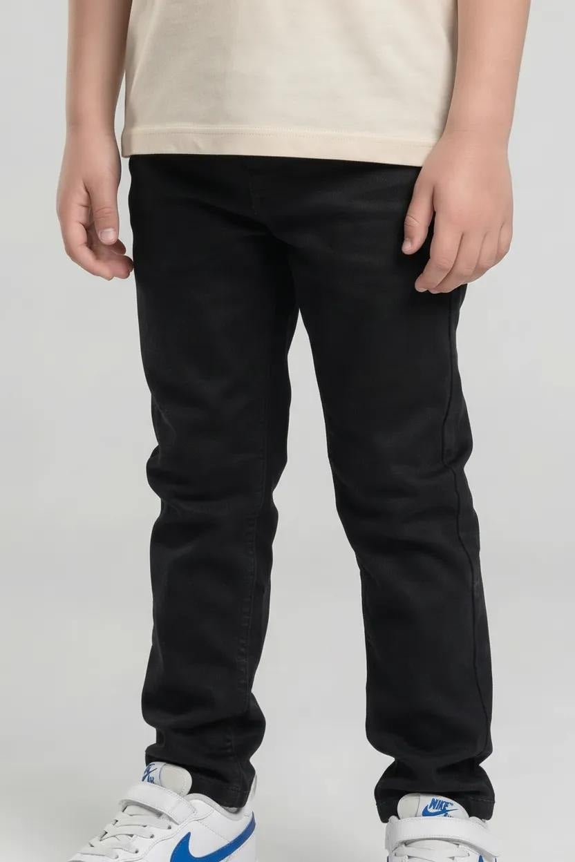 Boy Black Solid Jeans