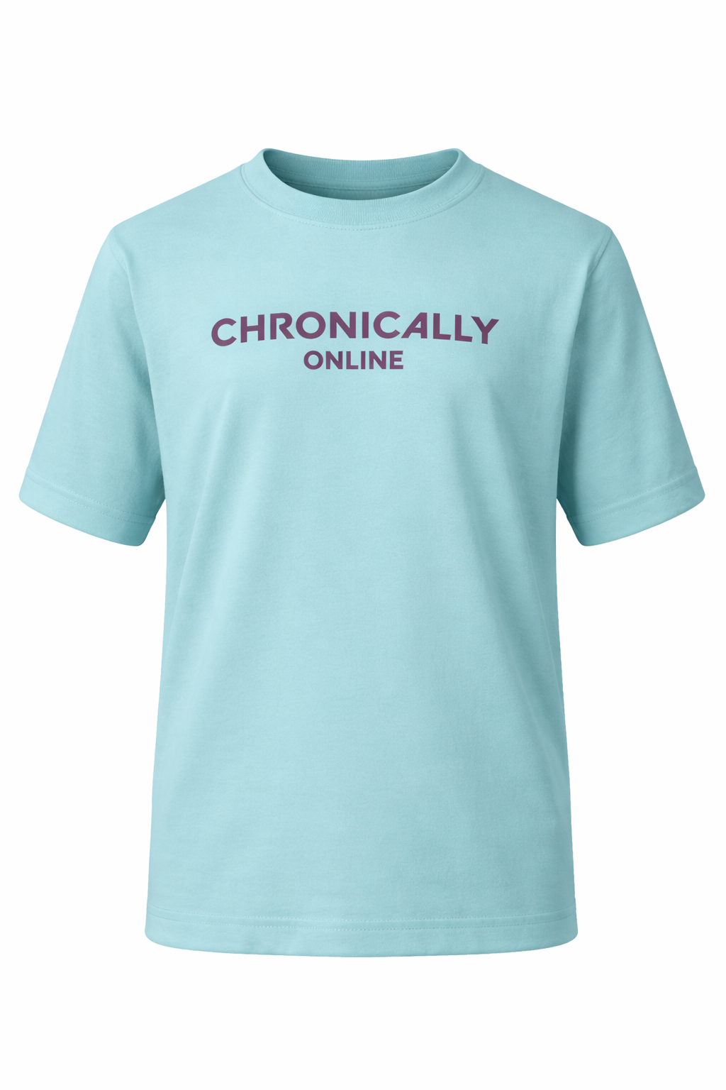 Boys Delicate Blue Typography Printed Cotton T-shirt