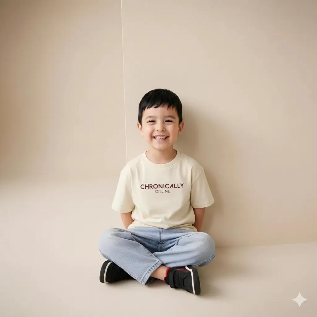 Boys Pristine Typography Printed Cotton T-shirt