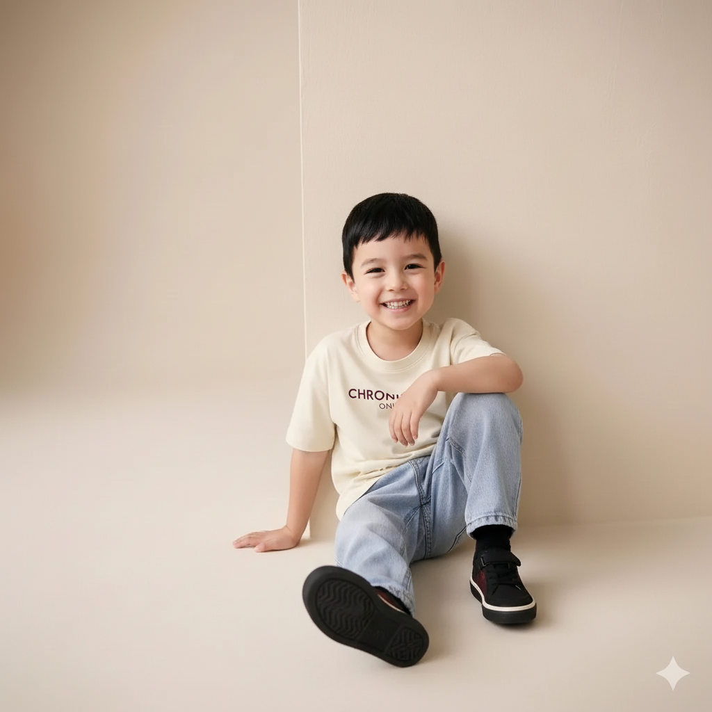 Boys Pristine Typography Printed Cotton T-shirt