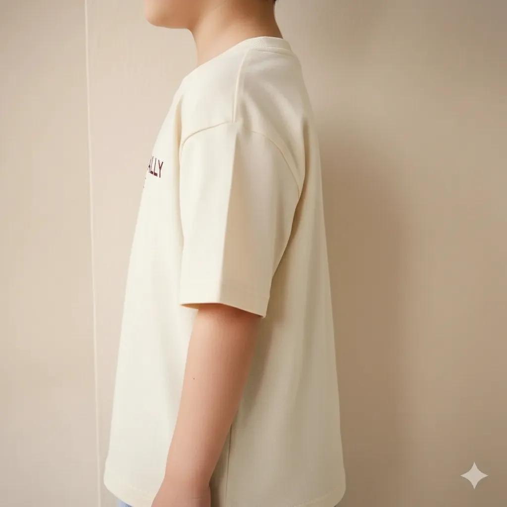 Boys Pristine Typography Printed Cotton T-shirt