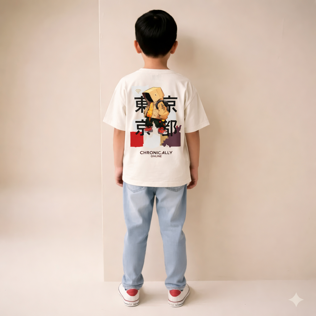 Boys Pristine Typography Printed Cotton T-shirt