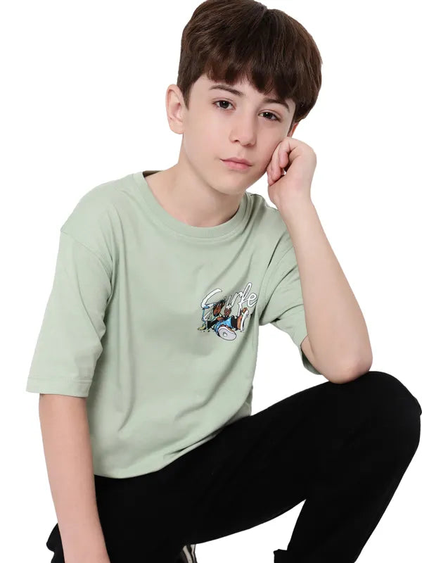 Octave Boys Extended Sleeves Applique T-Shirt