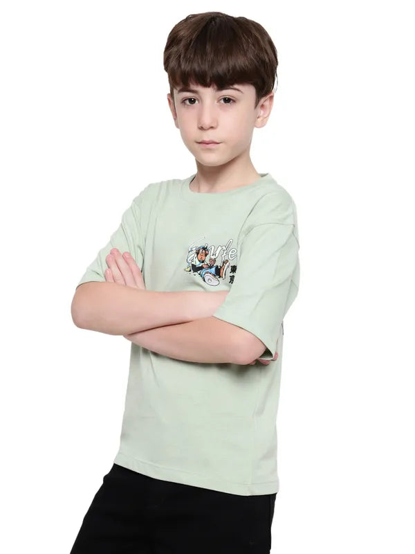 Octave Boys Extended Sleeves Applique T-Shirt