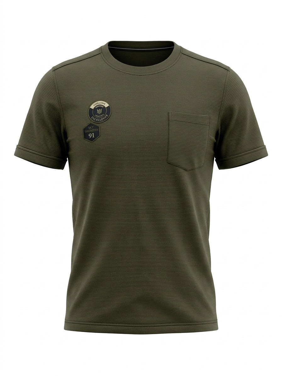 Boys Olive Printed T-shirt