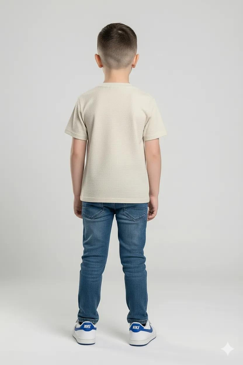 Octave Boys Chalk Typography Printed T-shirt