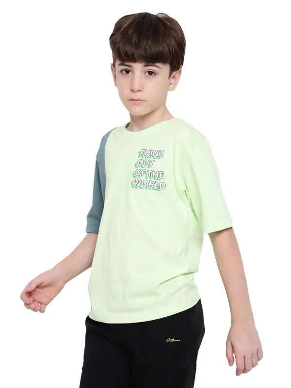 Octave Boys Typography Printed T-Shirt