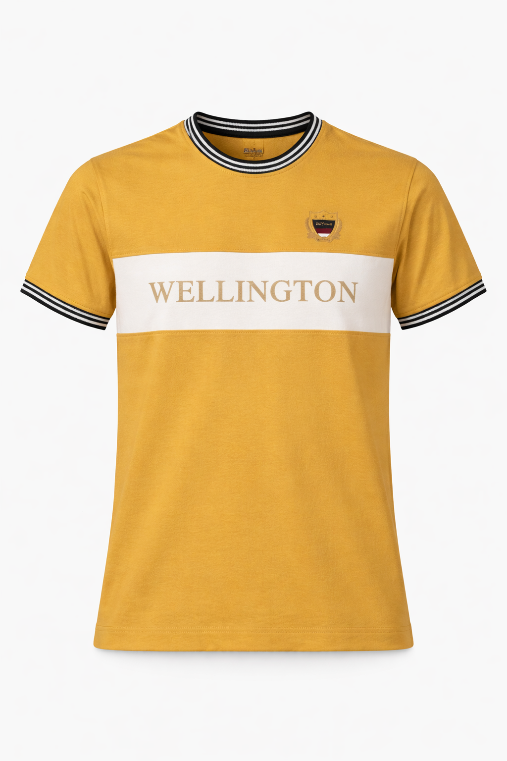 Boys Mustard Printed Round Nek Short Sleeve T-shirt