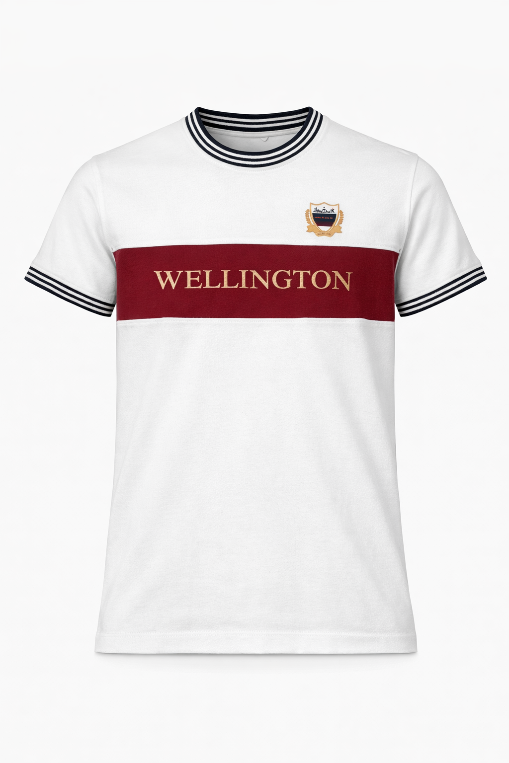 Boys Off White Printed Round Neck T-shirt