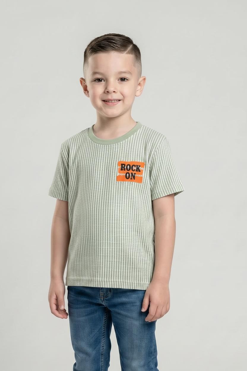 Boys Mist Striped T-shirt